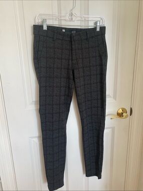 Kut from the Kloth Women’s Charcoal Plaid Stretchy Pants EUC Size 6